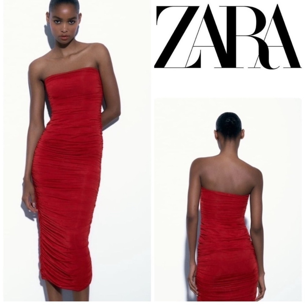 ❤️ STRAPLESS ORGANZA DRESS - Picture 2 of 9